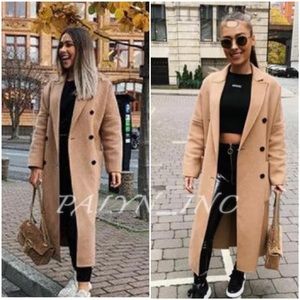 zara oversized double breasted coat